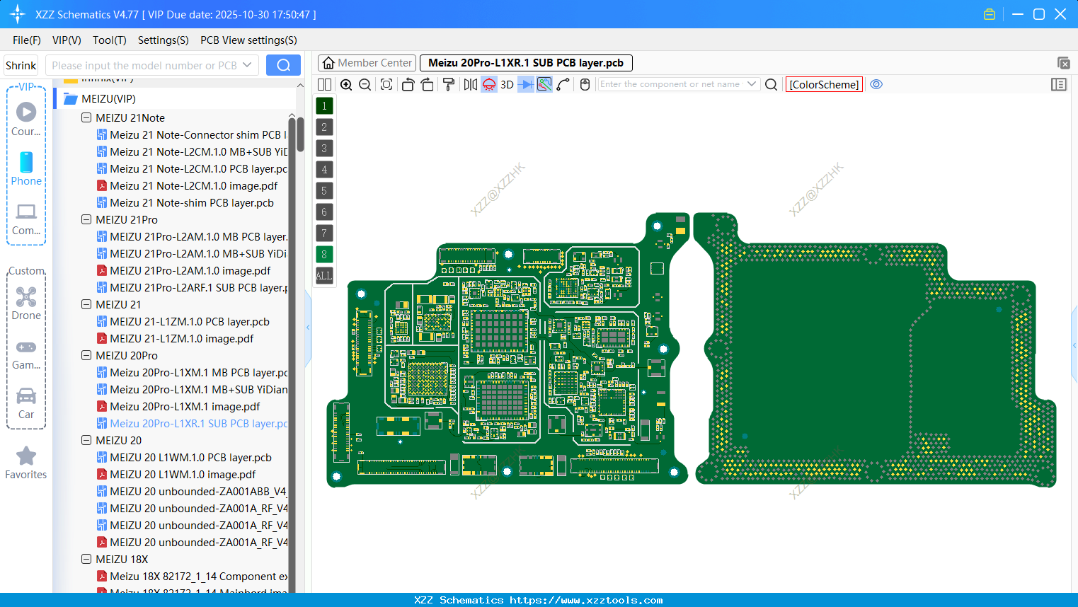 Meizu 20Pro-L1XR.1 SUB PCB Layer